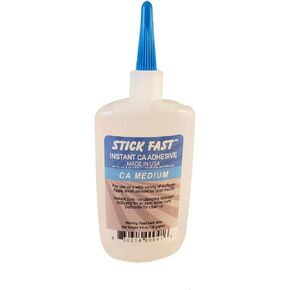 Stick Fast Cyanoacrylate Adhesives (CA) Glue Bottle, Multipurpose, Fast Bonding, Clear, Medium, 4.5 Ounces