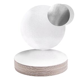 7" White Round Cakeboard, 6 ct. - 2 mm Thick