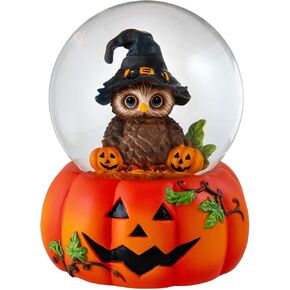 Halloween Owl Musical Water Globe by The San Francisco Music Box