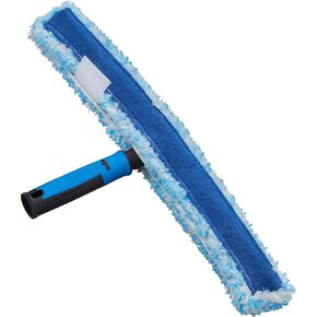 Unger Professional 18" Professional Grip Microfiber Window Scrubber with 8’ Connect & Clean Pole - Window Cleaning Supplies, Household Cleaning Tools, High-Access Window Cleaning Tool