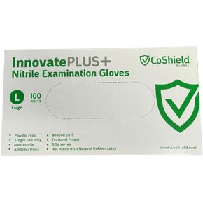 InnovatePLUS Nitrile Examination Gloves, Large, Blue, COSNGINPL003-BX-110