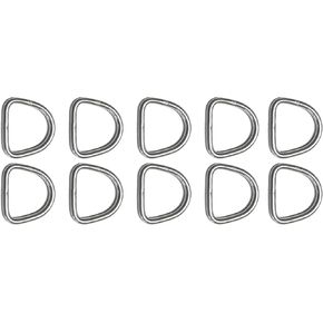 US STAINLESS 10 Pieces Stainless Steel 316 D Ring Welded 4mm x 30mm ID (5/32" x 1 3/16") Marine Grade Dee