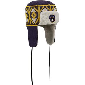 New Era Milwaukee Brewers Trapper Knit Cuff Beanie Hat