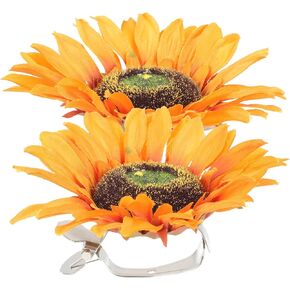 VICASKY Sunflower Curtain Clip Sunflower Curtains Farmhouse Tiebacks Sunflower Curtain Tieback Decorative Rope Holdbacks Curtain Clips for Drapes Curtain Tie Backs Drapery Tiebacks 2pcs
