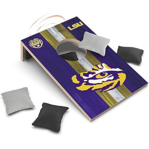 SOAR NCAA Tabletop Cornhole Game and Bluetooth Speaker, LSU Tigers