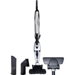 Corded Stick Vacuum with LED Headlights, 3-in-1 Handheld Vac, Lightweight Mini Cleaner for Carpet and Hard Floor, Powerful Suction for Multi-Surfaces, with LED Headlights, XL Dust Cup, Black