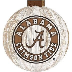 Fan Creations NCAA Alabama Crimson Tide Unisex University of Alabama 12 in. Halloween Pumpkin Sign, Team Color, 12 inch
