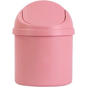 Mini Desktop Trash Can, PP Material Small Garbage Can Portable Rubbish Container Compact Waste Bin Intimate Lid Design for Desk Space Saving Bedroom Tidy Organized ()