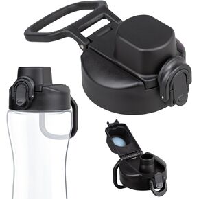 Replacement Lid Compatible with Cirkul Water Bottle Stainless Steel/Plastic 12oz 22oz 32oz 42oz Accessories Auto Flip Lid BPA-Free Replacement Cap No Leak Replacement Accessories 1 Pack