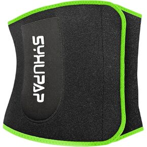 مشذب الخصر من SYXUPAP للنساء والرجال - حزام الخصر للتدريب والتمارين عالية الكثافة، 3 مقاسات باللون الأسود in Kuwait