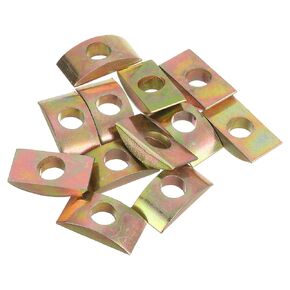 uxcell 12 Pcs M8 Half Moon Nuts Washers, Iron Solid Half Moon Nuts Spacer Washer, Spacer Connector Hardware Fittings, Bronze
