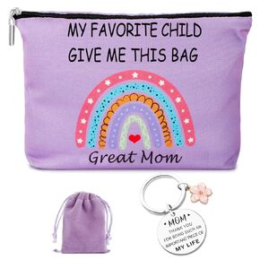 13th Birthday Gifts for Girls with 2011 Birthday Makeup Bag and Inspirational Keychain, 13 Year Old Birthday Gift Ideas for Daughter, Niece, Granddaughter, Summer/Christmas Cosmetic Travel Bag