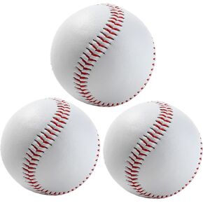 Baseball Practice Baseball,2.8inch Adult/Youth Blank Baseball for League Play, Practice, Competitions, Gifts, Keepsakes, Arts and Crafts and Autographs (3 Pack，Soft Ball)