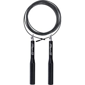 Capelli Sport Jump Rope for Exercise, Skipping Rope for Speed Cardio Training, Metal Handles, Black, 9 ft