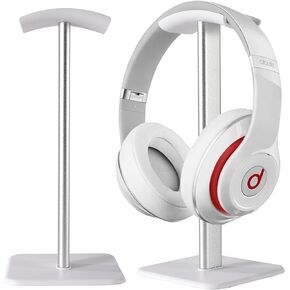 Sleek Modern Headphone Stand for Desk - Easy Assembly & Disassembly - Exquisite Craftsmanship Headset Holder for All Type PC Wireless Gaming Headset (White)