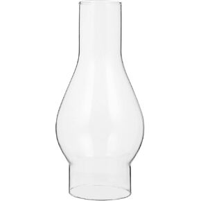 Oil Lamp Chimney Clear Glass Hurricane Kerosene Lamp Globe Replacement, for Vintage and Antique Style