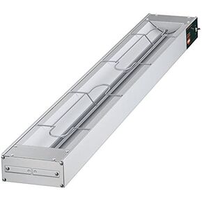 Hatco GRA-48 48 بوصة سخان شريطي بالأشعة تحت الحمراء Glo-Ray القوة الكهربائية القياسية | جهاز تسخين الطعام بمصباح حراري لشاحنة طعام كافتيريا المطاعم | 48 بوصة عرض × 2-1/2 بوصة ارتفاع × 6 بوصة عمق | مفتاح تبديل مدمج، ألومنيوم، 120 فولت، 800 وات in Kuwait