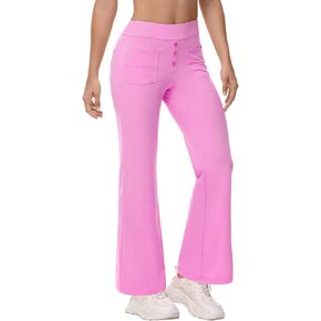 Casual Pants Women Dress Work Business Straight Leg Trousers High Waisted with Pocket Lounge Slacks Trendy Clothes