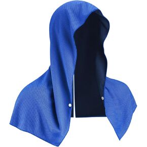 Cooling Hoodie Towel for Men, Cooling Towels for Neck and Face, Cooling Head Towels Stay Chill Towel, Sport Workout Camping Cycling Cool Towel for Hot Weather(Royal Blue)
