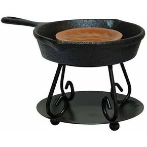 Rustic Cast Iron Wax Melter - Wax Melting Skillet with Tea Light Stove - Non Electric Fragrance Scented Wax Melt - Cast Iron Skillet Wax Melter Rustic for Home Decor