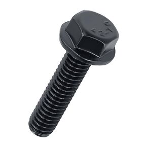 5/16-18 x 2" Black Flanged Hex Bolts (10 pcs), 18-8 (304) Stainless Steel, External Hex Drive, Black Oxide Coated Hexagon Head Bolts Screws with Flange Washer, Fayeploo