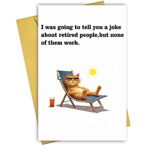 Funny Retirement Card Gift for Him Her,Happy Retirement Gifts for Women Men Retirement Gift Card Happy Monday