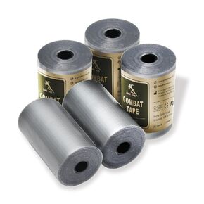 Combat Tape - Durable, Weatherproof, Flexible, Multi-Use, Residue-Free Adhesive for Outdoor Adventures, Camping, Hiking, and Emergencies (5, Gray)