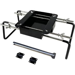 Boat Seat Clamp with Swivel, Adjusts from 7 ½ inches to 20 inches, Stainless Steel Stand Mounting Kit Bracket Bench Hardware