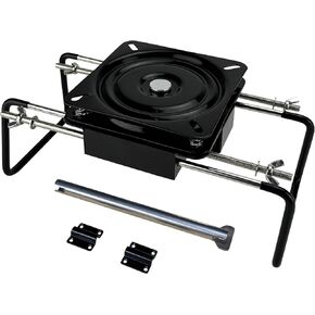 Boat Seat Clamp with Swivel, Adjusts from 7 ½ inches to 20 inches, Stainless Steel Stand Mounting Kit Bracket Bench Hardware