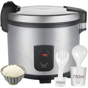 Commercial Rice Warmer(Not Rice Cooker) 55 Raw/110 CUP Portable 20L Big Food Warmer / 122℉- 178℉ Adjustable Temperature/ 130W/ Non-stick Inner Pot