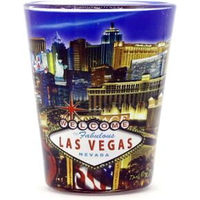 Las Vegas Nevada Blue Strip Shot Glass