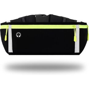 Fanny Pack for Women & Men，Crossbody Running Belt for Travel Hiking，Adjustable Waist Pack with Reflective Strip，Fit for Phones under 6.7 inch