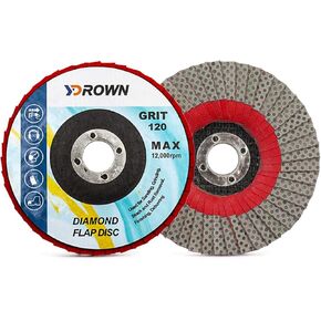 120 Grit 4 Inch Diamond Grinding Electroplated Flap Disc for Glass Ceramic Hard Material (120 Grit)