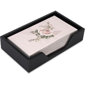 White Napkin Holder for Kitchen Guest Towel Holder Bathroom Flat Napkin Holder Tray Cocktail Napkin Holder Modern Rustic Napkin Holder Farmhouse Paper Hand Towel Holder Basket
