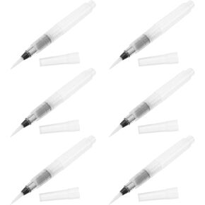 NUOBESTY 30 Pcs Watercolor Brush Pen Oil Painting Watercolor Paint Pens Water Color Brush Pens Water Coloring Brush Pen Ink Pen Bulk Pencils Colored Lead Calligraphy Pen Travel