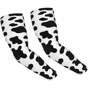 ASYG Cute Cow Print Sleeves Protection Cooling or Arm Warmer Sun Sleeves for Men Women