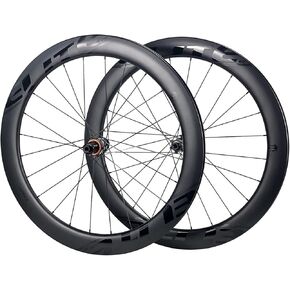 ELITEWHEELS 700C Road Disc Carbon Wheels Tubeless Compatible Clincher Carbon Fiber Wheelset Ceramic Bearing Center Lock Hub SLT