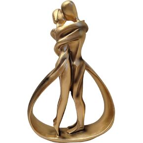 منحوتات زوجين لديكور المنزل، تماثيل زوجين معانقة، منحوتات زوجين حديثة، منحوتات رومانسية حديثة لديكور غرفة المعيشة وغرفة النوم والمكتب، هدية لعيد ميلاد عيد الحب (أبيض) in Kuwait