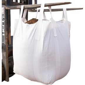 10 Pack FIBC Bulk Bag 1.6 Ton Bag 35"L x 35"W x 43"H, 3500lbs Duffle Top Flat Bottom Heavy Duty Bulk Bag for Industry Agriculture (10)