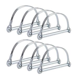 8 Pack Trailer Coupler Pin 3/8x2-3/4in Towing Hitch Pin Heavy Duty Wire Lock Pin Secure PTO Shaft Locking Pin for Trailers, RVs, Boats, Farm Equipment (3/8x2-3/4in)