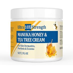 Manuka Eczema Eczema Cream, Hand Foot Psoriasis Cream, for Atopic Eczema, Heat Rash, Hidradenitis, Itching, Eczema, Psoriasis, Leg, Armpit, Foot, Hand, Irritated Skin for All Ages