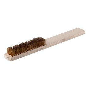 Brass Brush,Soft Brass Bristle Wire Brush,Wire Scratch Brush with 9" Wood Handle