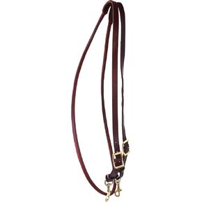 CHALLENGER Horse Western Rolled Latigo Barrel Leather Reins Brass Bolt Snaps 66RT44
