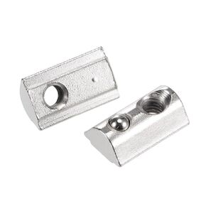 uxcell M6 T Slot Nuts Roll in Spring T-nut with Ball Carbon Steel for 4040 Series Aluminum Extrusion Profile Rail with 8mm Slot 15Pcs