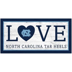 Fan Creations NCAA North Carolina Tar Heels Unisex University of North Carolina Love Sign, Team Color, 6 x 12