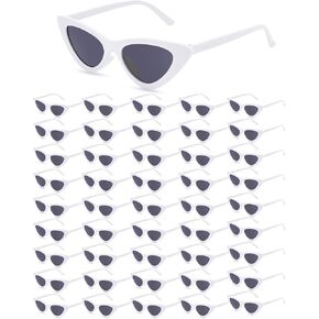 50 Pairs Retro Cat Eye Sunglasses Bulk for Women Wedding Party Favors Plastic Vintage Sunglasses Trendy Goggles