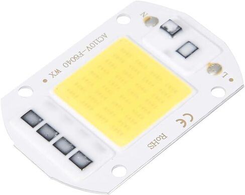 2PCS رقاقة LED عالية الطاقة، AC110V 50W عالية السطوع LED رقاقة مصدر ضوء COB رقائق 6x4 سم، LED رقاقة ضوء الأشعة فوق البنفسجية المتكاملة رقاقة مصدر ضوء LED حبة لمبة كشاف (ضوء دافئ 3000K) in Saudi Arabia