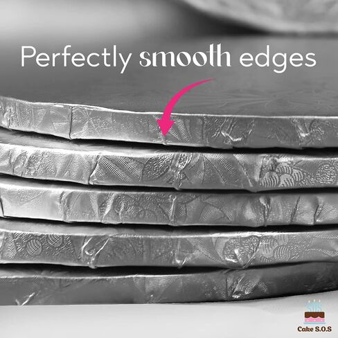 6 inch Silver Round Sturdy Cake Board Drums for Displaying Cakes, 1/2 inch Thick, (1-Pack) in Saudi Arabia