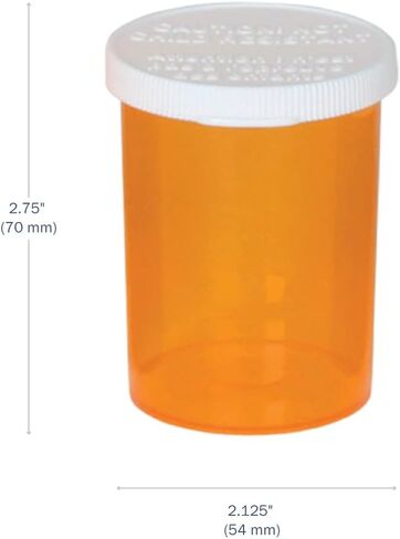 EZY DOSE Pill, Medicine, Vitamin Container & Vial | 30 Dram Storage | Child-Resistant Cap | Case of 140,30445 in Saudi Arabia