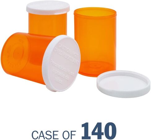 EZY DOSE Pill, Medicine, Vitamin Container & Vial | 30 Dram Storage | Child-Resistant Cap | Case of 140,30445 in Saudi Arabia